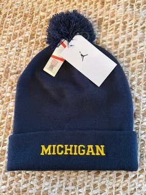 NWT Jordan Michigan Embroidery Beanie